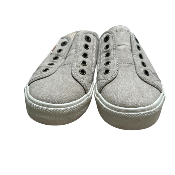 Taos Women’s 9.5 Tan Oat Washed Canvas EZ-Soul Slip On Mule Sneaker - Picture 2 of 11